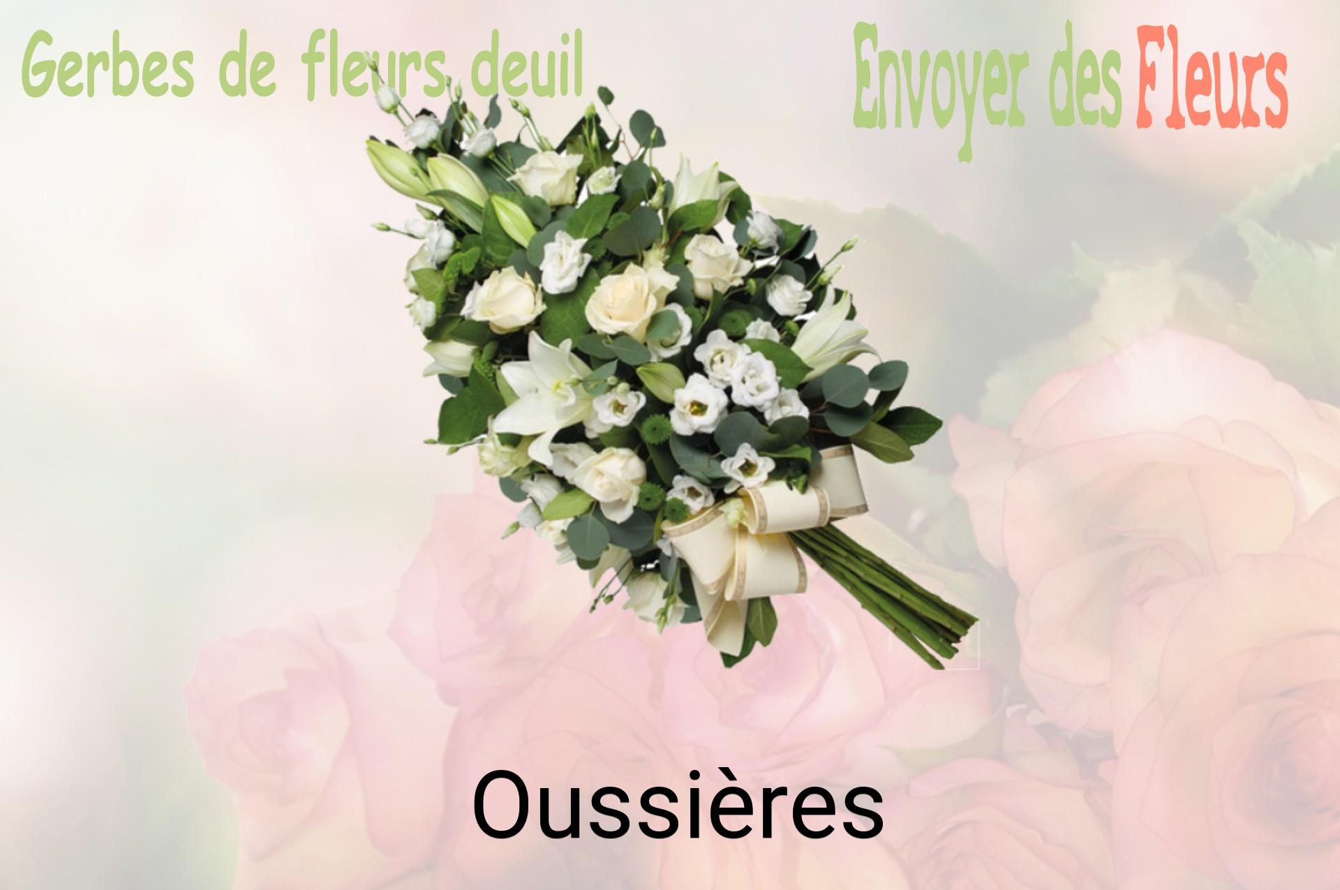 Gerbe de fleurs de deuil livrée à Oussières